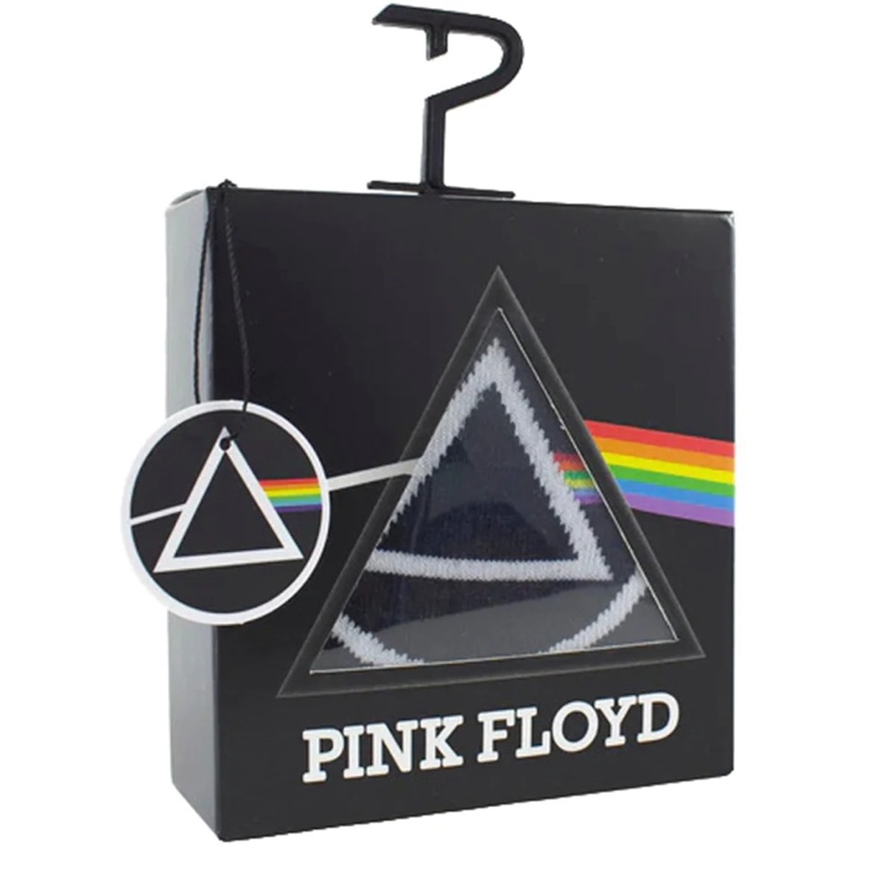 Men’s Black Pink Floyd Crew Socks - Size 7-12